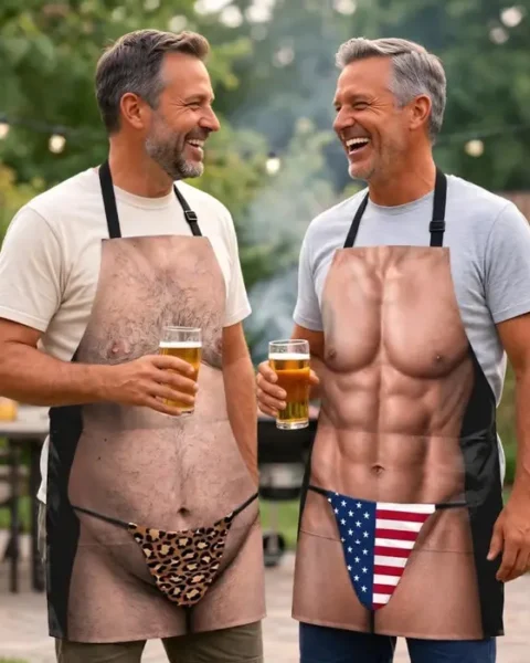 Made-to-Order Cheeky Patriotic Apron With Pocket - Grill Now Ask Later