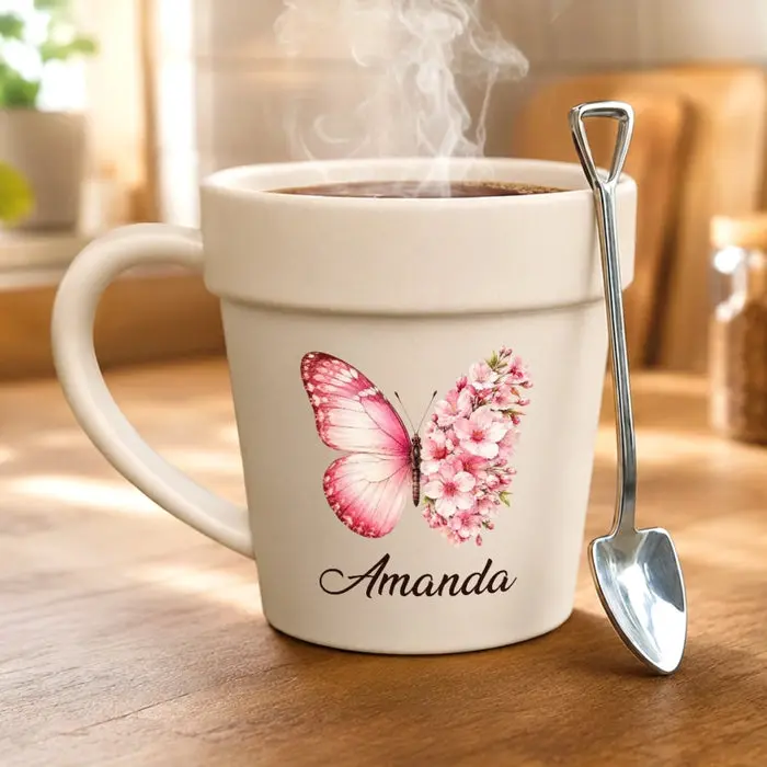 Personalized Plant Pot Ceramic Mug ~ Slay The Day - Image 2