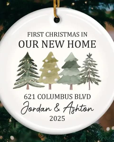 Tailored First Christmas In New Home Ceramic OrnamentTogether Under One Roof
