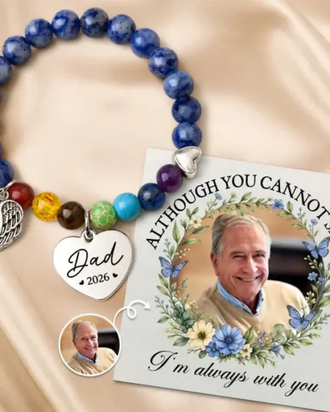 Personalized Photo Rainbow Bridge Bracelet ~ Your Light Lives On