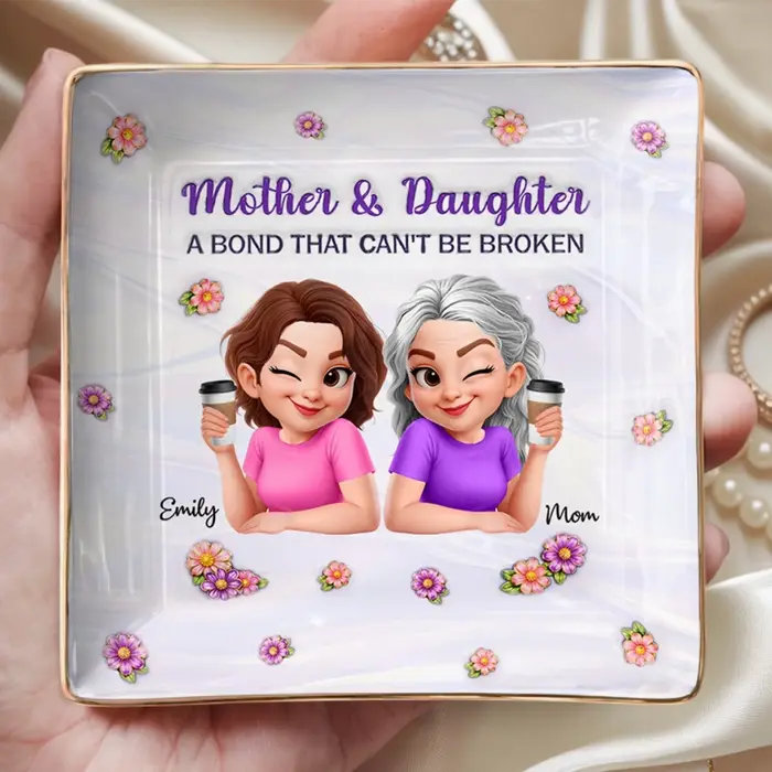 Personalized Full-Print Jewelry Dish | Like Mother, Like Daughter - Image 2