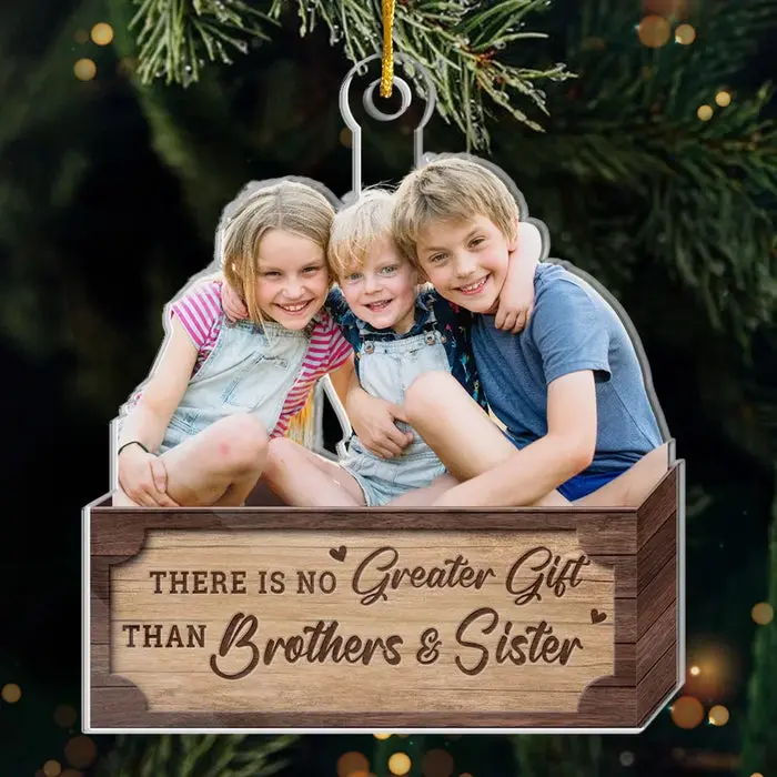 Made-to-Order Photo With You By My Side, Every Christmas Is Special ~ Acrylic Custom Shaped - Christmas Gift For Family Members, Siblings, Brothers, Sisters
