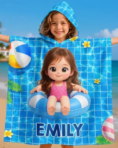 Bespoke Photo Poncho Beach Towel ~ Summer Is Calling