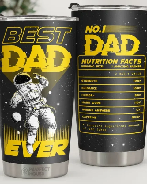 Made-to-Order Best Dad Ever, No.1 Dad Nutrition Facts - To My Dad, Gift For Dad, Dad Gift From Daughter And Son, Birthday Gift For Dad