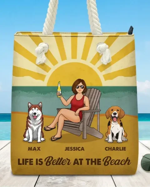 Bespoke Best Dog Mom Ever | Summer Vacation Gift For Pet Owners, Pet Lovers
