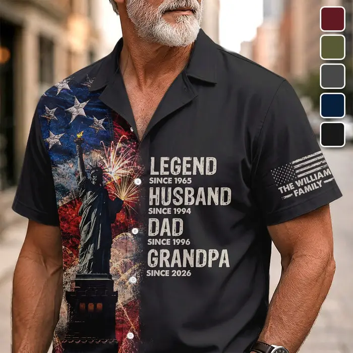Tailored Unisex Tropical Hawaiian Aloha Shirt | Stars Stripes And Family Pride