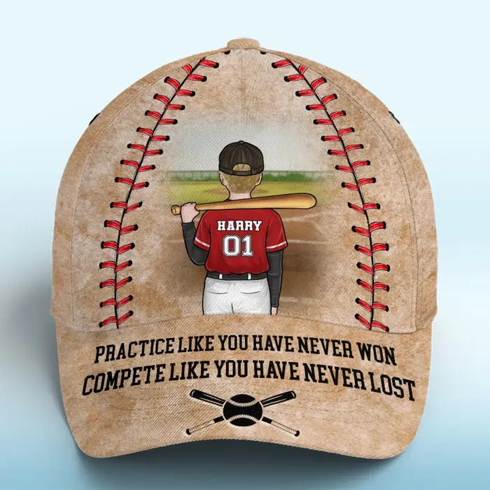 Personalized Practice Like You Have Never Won - Gift For Family Members, Baseball Players, Baseball Lovers