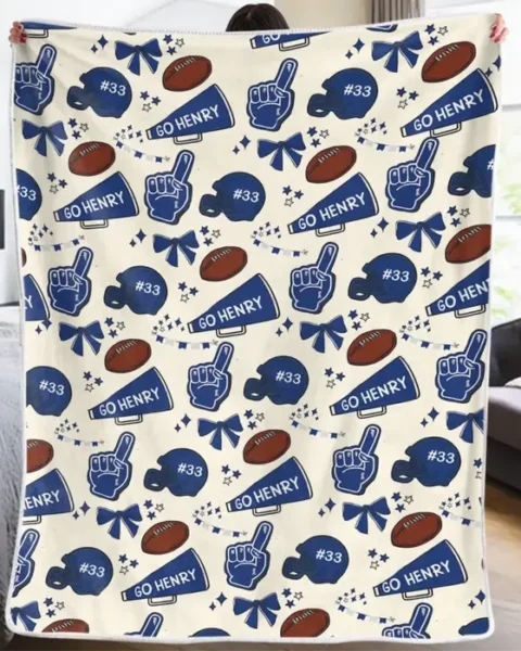 Tailored Football Blanket ~ Proud Football Family