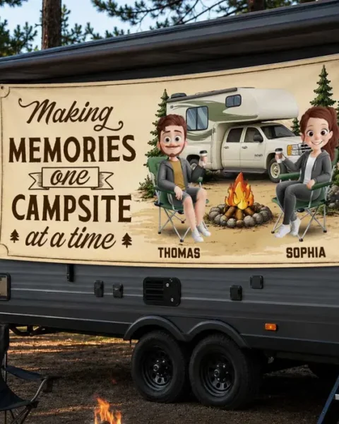 Personalized Outdoor Banner | Home Is Wherever We Roam