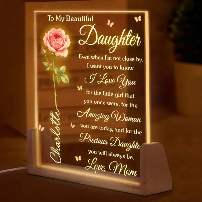 Tailored Shaped 3D LED Walnut Night Light | Glowing Memories From Mom - Image 2