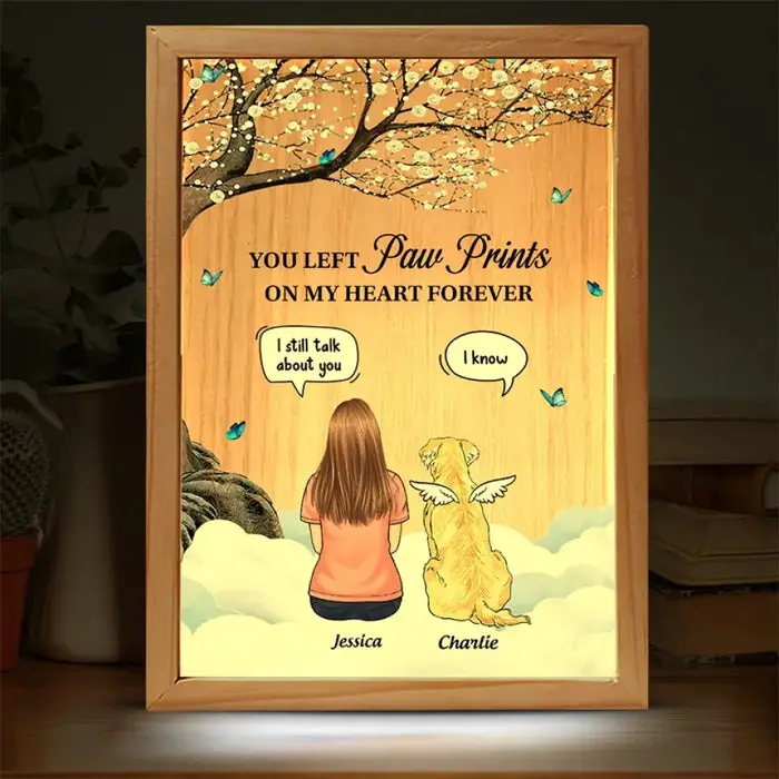 Bespoke You Left Paw Prints On My Heart ~ Sympathy Gift For Pet Owners, Pet Lovers
