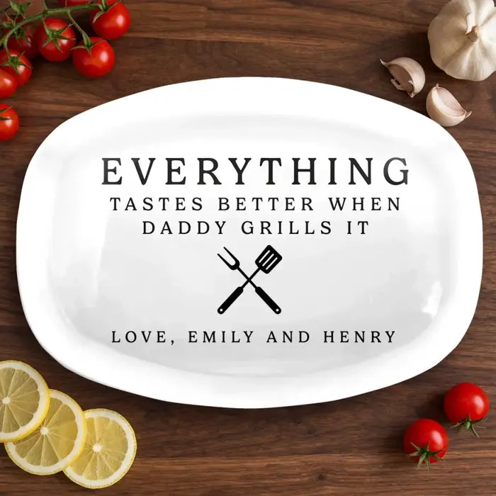 Custom-Made Platter - Grill Master At Work