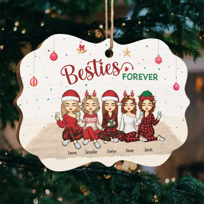 Custom-Made Forever Besties, Forever Young - Wood Benelux Shaped - Christmas Gift For Best Friends, BFF, Sisters