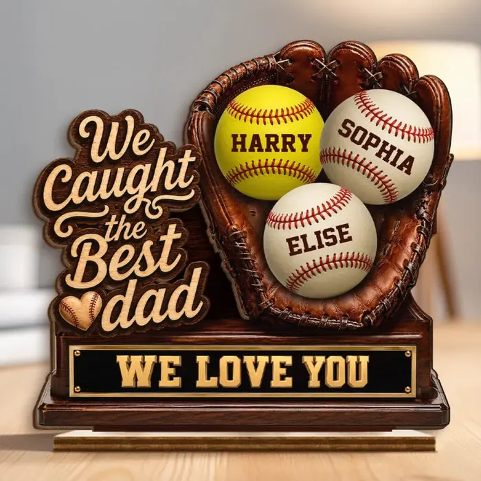 Tailored 2-Layered Wooden Plaque | Best Catch Ever
