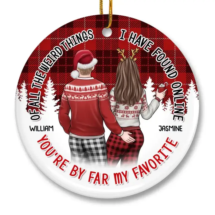 Custom-Made This Christmas, You're My Perfect Present ~ Ceramic Round Shaped - Christmas Gift For Husband Wife, Anniversary - Image 2