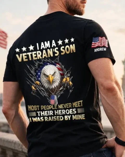 Custom-Made Back Printed Shirt | Raised By A Hero