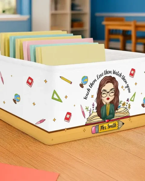 Tailored Classroom Decor Book Storage Organizer - Teach Them, Love Them, Watch Them Grow