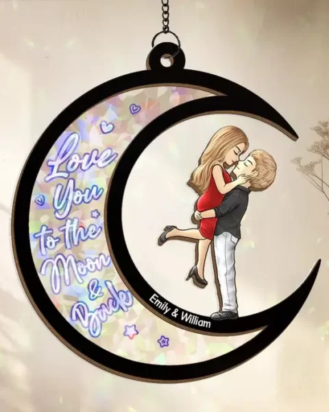 Tailored Love You To The Moon & BackGift For Husband Wife, Anniversary