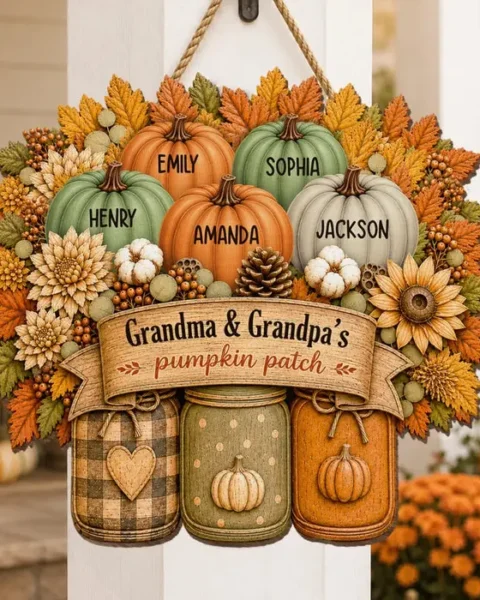 Tailored Pumpkin Wood Sign - Gathered With Love