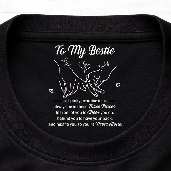 Personalized Inside Neck Print T-Shirt ~ You’re My Forever Person - Image 2