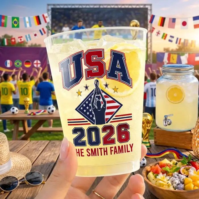 Personalized International Soccer Tournament Party Cups | Blessed With Great Football Vibes - Image 2