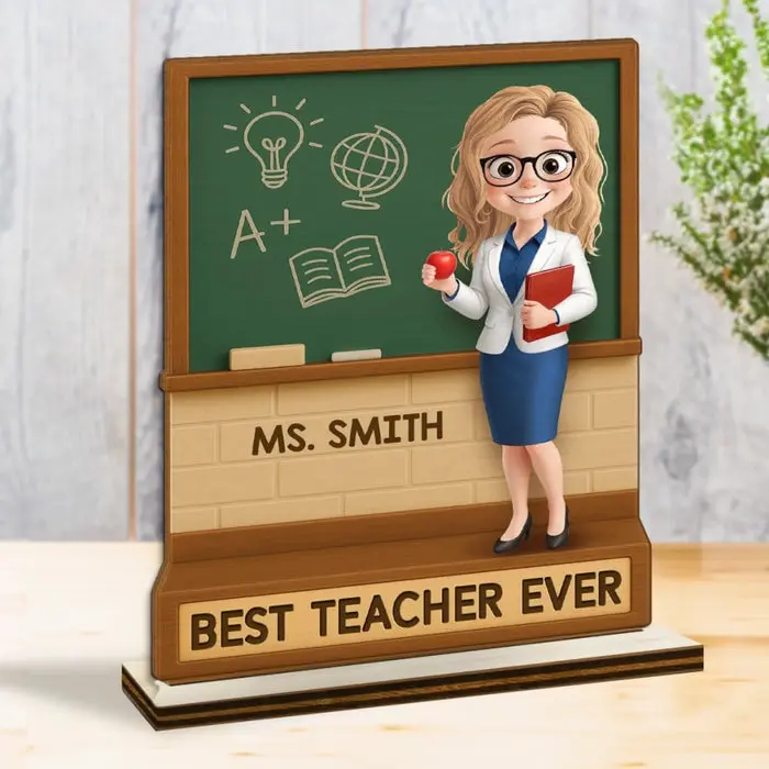Custom-Made 2-Layered Wooden Plaque - Discover, Grow, And Shine Here