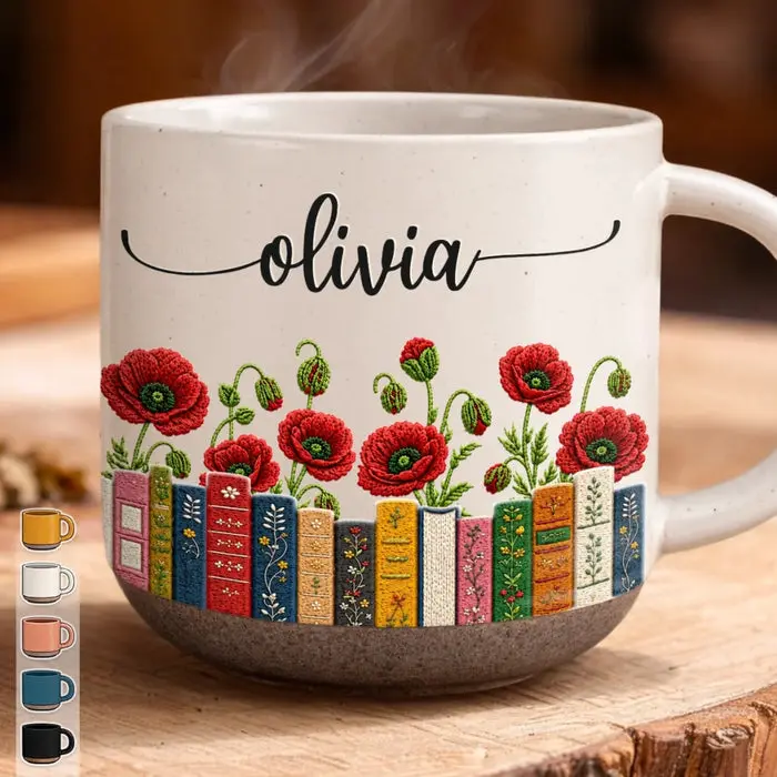 Made-to-Order Pottery Mug ~ Books Bloom The Soul