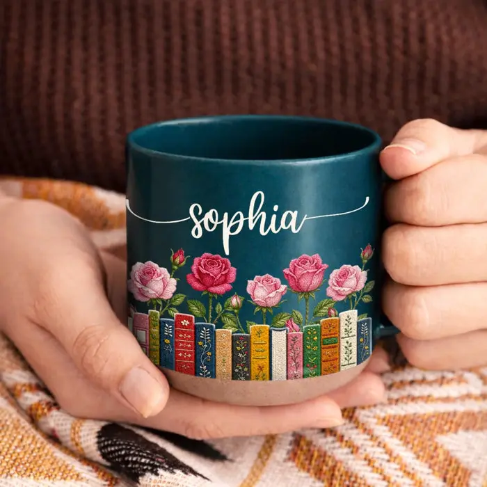 Made-to-Order Pottery Mug ~ Books Bloom The Soul - Image 2