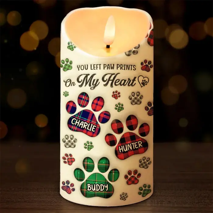 Custom-Made You Left Paw Prints On My Heart - Sympathy Gift, Christmas Gift For Pet Owners, Pet Lovers