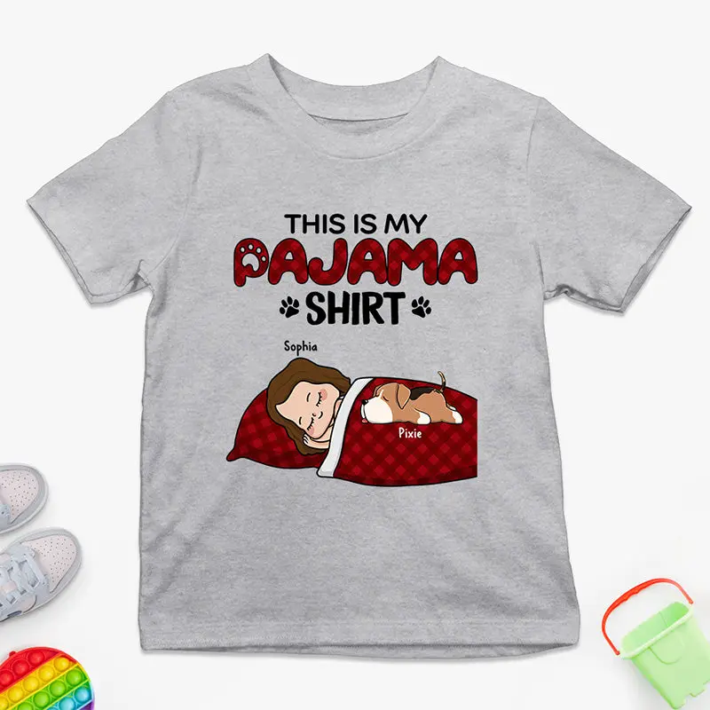 Custom-Made Kid & Dog Pajama Shirt - Gift For Kid, Pet Owners, Pet Lovers