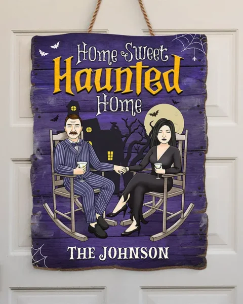 Made-to-Order Home Sweet Haunted Home - Halloween Gift For Husband Wife