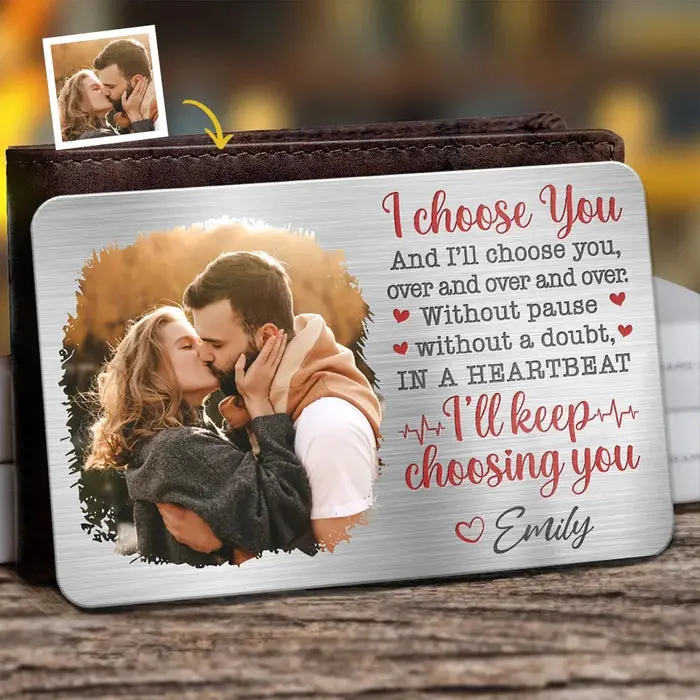 Bespoke Photo Happier With You | Gift For Husband Wife, Anniversary