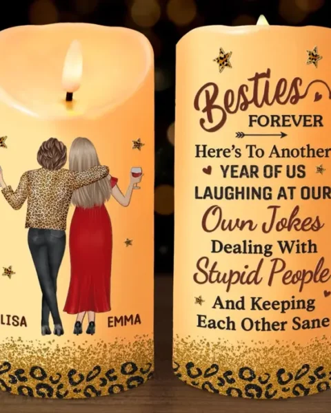 Bespoke LED Candle | Our Laughs Are Forever Echoes