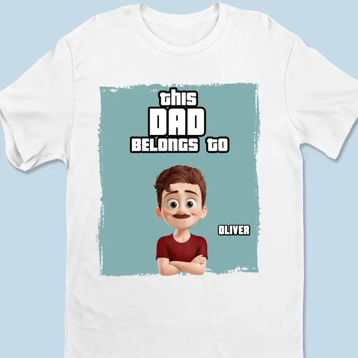 Custom-Made This Dad Belongs To | Father's Day, Gift For Dad, Grandpa - Image 2
