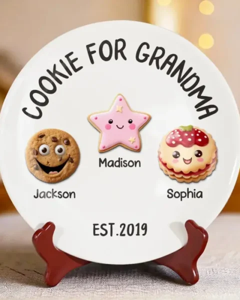 Tailored Grandma’s Cookie Plate, Full Of Love - Mother's Day, Gift For Mom, Grandma