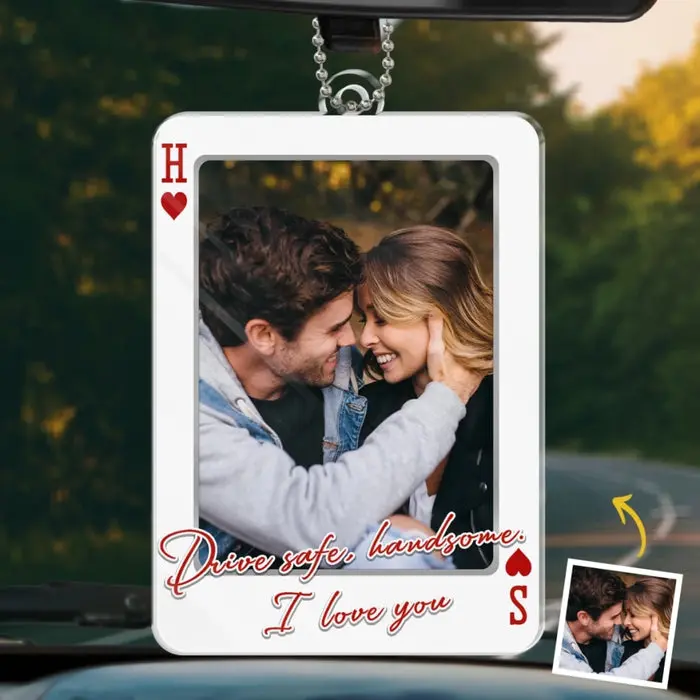 Tailored Photo Acrylic Car Ornament | My Favorite View Is You