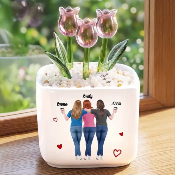 Personalized Glass Everlasting Tulips ~ Always Laughing At You - Image 2