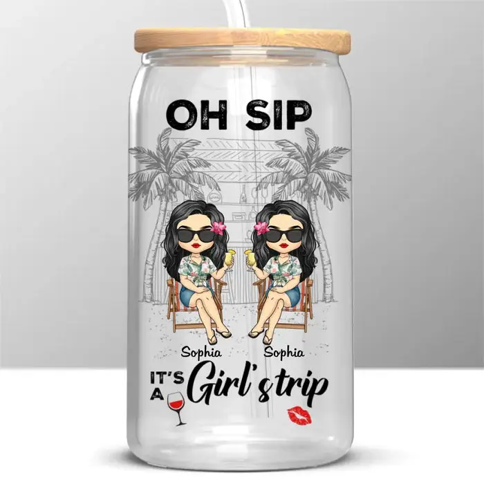 Made-to-Order Oh Sip It's A Girl's TripSummer Vacation Gift For Best Friends, BFF, Sisters - Image 2