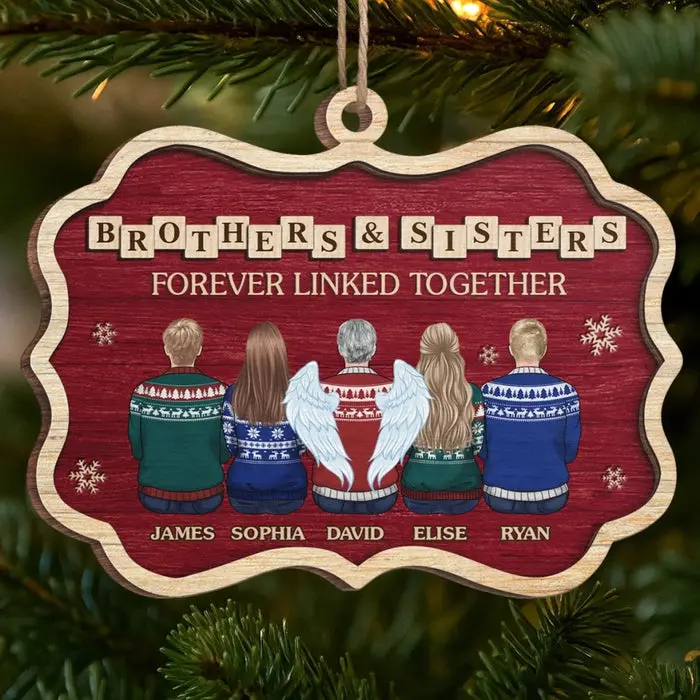 Custom-Made Wood Ornament - Forever Linked By Love