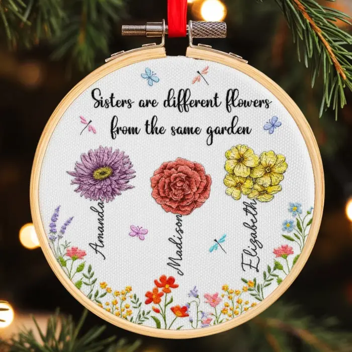 Tailored Embroidered Ornament | Life Is Better With You
