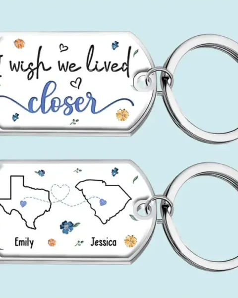 Custom-Made Even Though We're Far Apart, You're Always Right Here In My Heart ~ Gift For Best Friends, BFF, Sisters