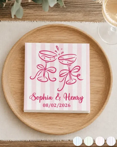 Personalized Cocktail Napkins | A Lifetime Starts Today