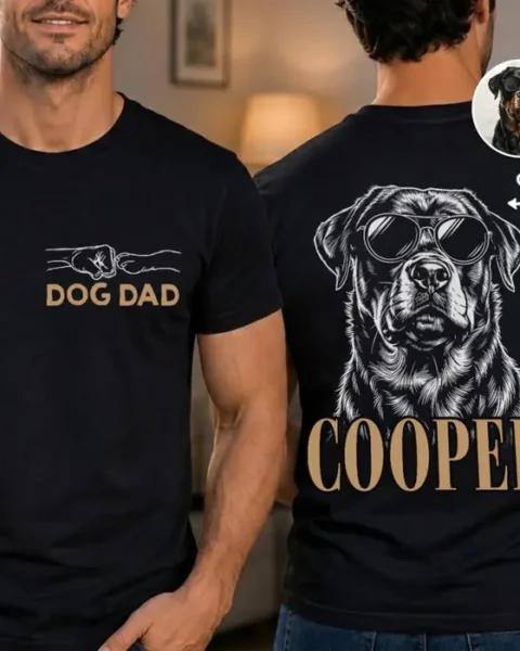 Bespoke Photo Unisex T-shirt ~ Rescued By My Fur Baby
