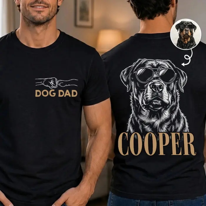 Bespoke Photo Unisex T-shirt ~ Rescued By My Fur Baby