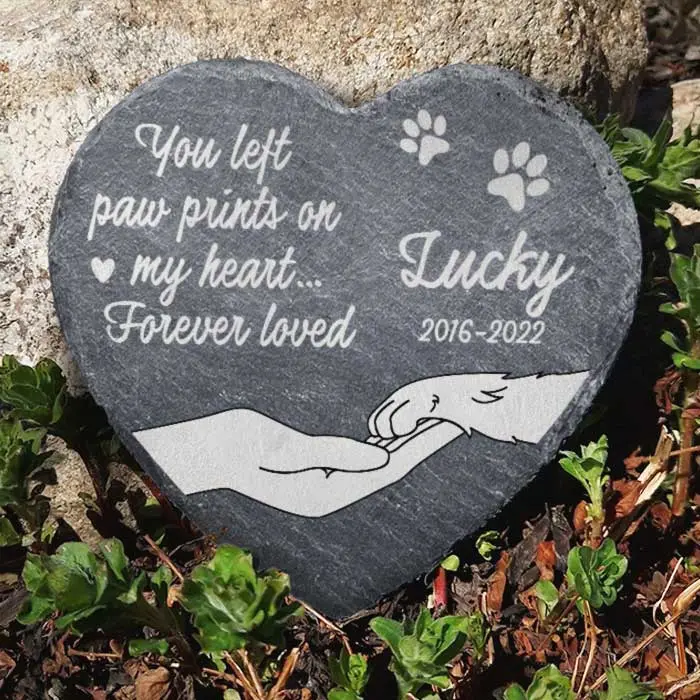 Made-to-Order You Left Paw Prints On My Heart ~ Memorial Gift, Sympathy Gift - Image 2