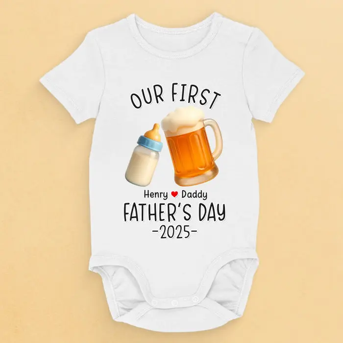 Custom-Made Milk For Me, Beer For You | Father's Day, Baby Shower Gift, Gift For First Dad, Baby Kids, Newborn Baby - Image 2