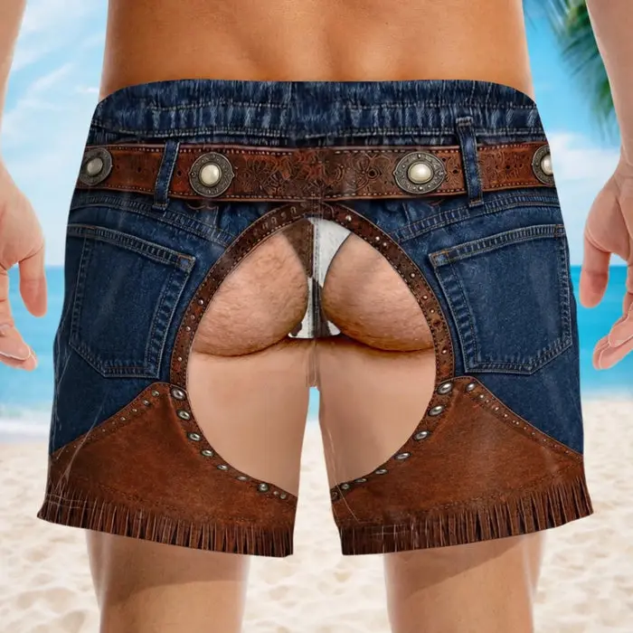 Bespoke Quirky Men Swim Trunks - Bring The Wild West Today - Image 2