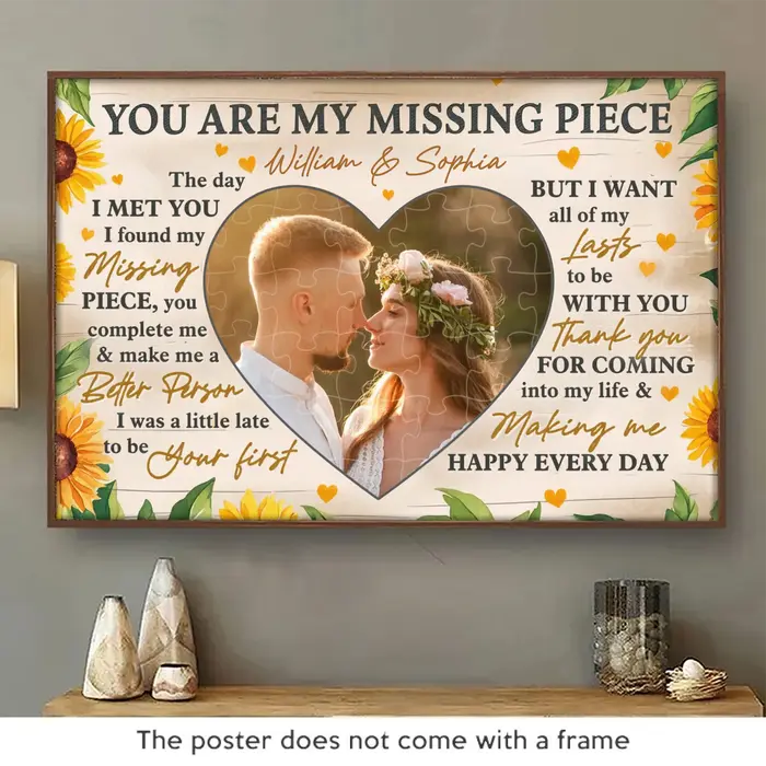 Bespoke Photo You Are My Perfect Match
- Couple Personalized Custom Horizontal Poster - Image 2