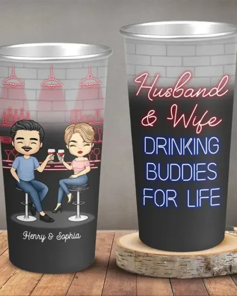 Personalized Couples That Drink TogetherGift For Husband Wife, Anniversary