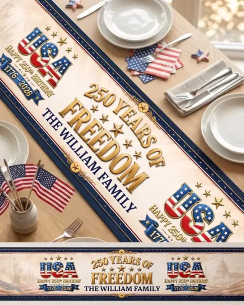 Made-to-Order Table Runner | Proud Hearts Rise High